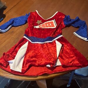 Red and Blue Cheerleader Costume for Kids